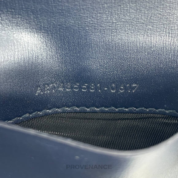 🔴 Saint Laurent Paris SLP Key Card Wallet - Navy Calfskin Leather - Picture 8 of 8